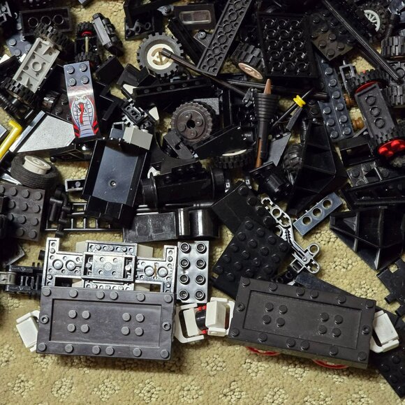 Lego and Lego Compatible Black Building Blocks Wheels Car Parts Lot GA164 - Picture 5 of 11